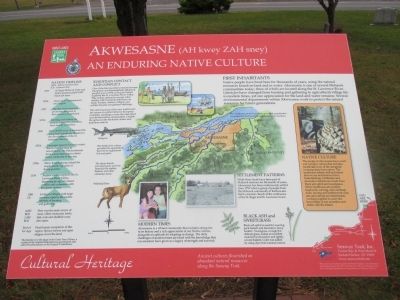 Akwesasne (AH kwey ZAH sney) Marker image. Click for full size.
