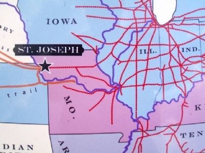 Map on St. Joseph Marker image. Click for full size.