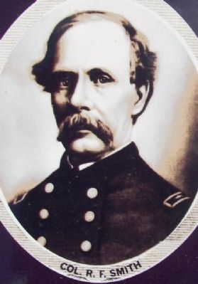 Colonel Smith on Fort Smith Marker. Click for full size. Colonel Smith on Fort Smith Marker image. Click for full size.