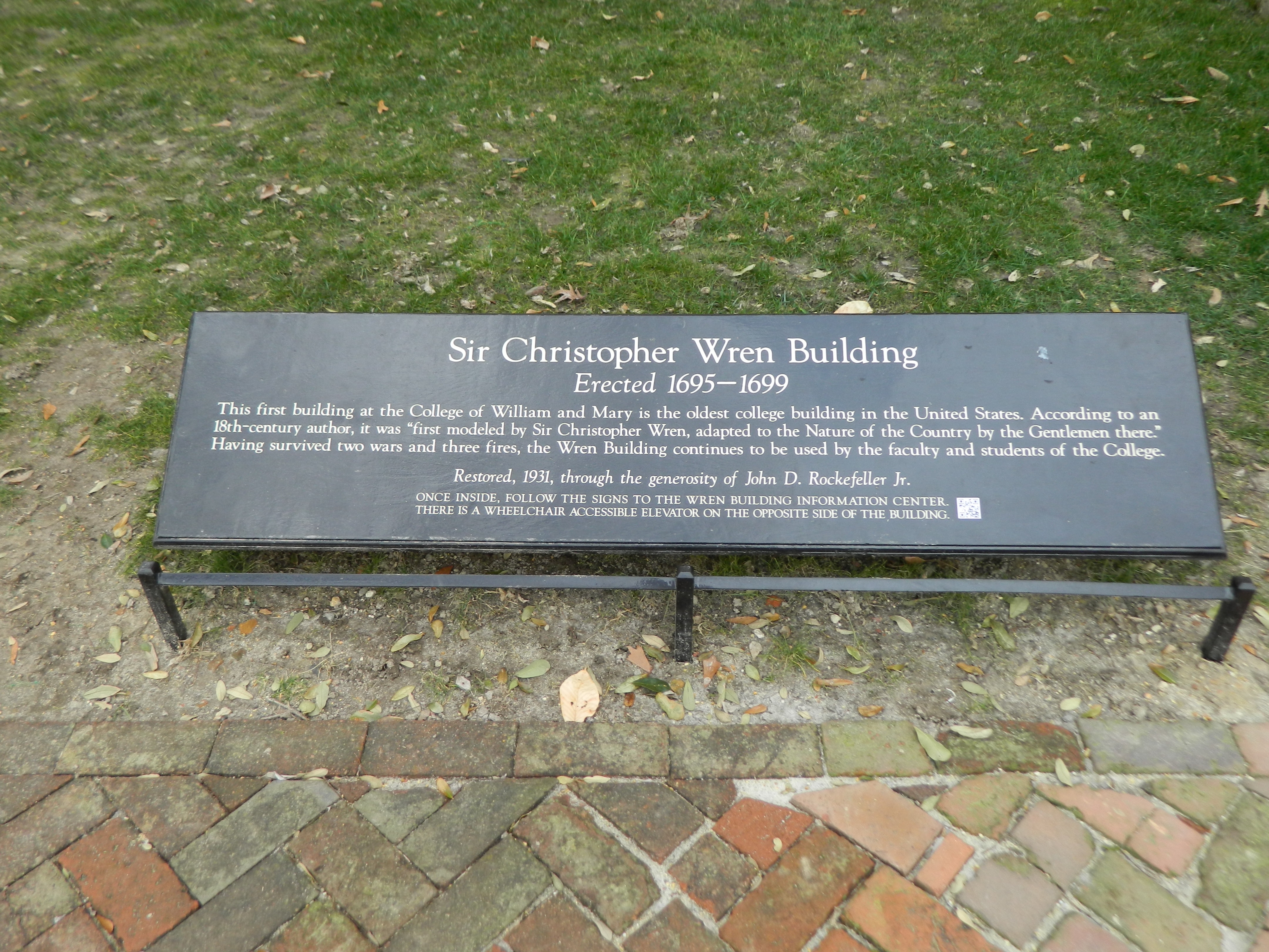 Sir Christopher Wren Building Marker