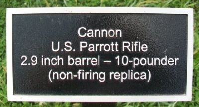 10-pound Parrott Rifle (cannon) sign image. Click for full size.