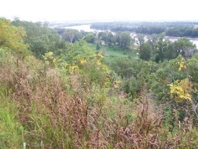 View South Along Missouri River From Wyeth Hill Toward Downtown St. Joseph image. Click for full size.