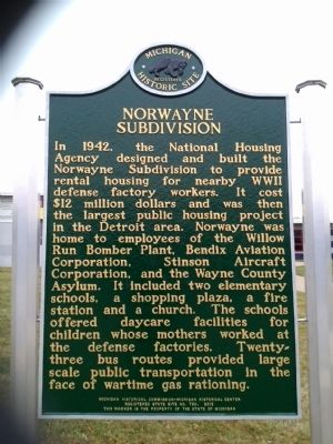 Norwayne Subdivision Marker image. Click for full size.