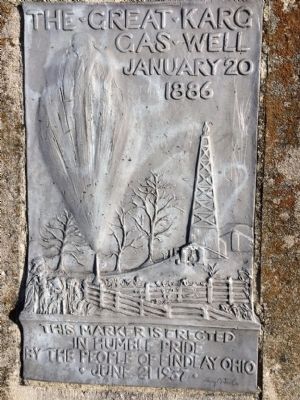 The Great Karg Gas Well January 20 1886 Marker image. Click for full size.