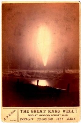 The Great Karg Gas Well January 20 1886 Marker image. Click for full size.