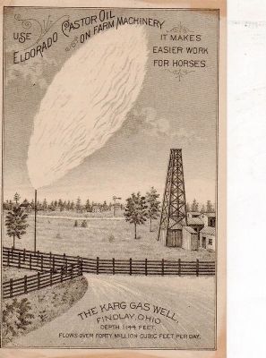 The Great Karg Gas Well January 20 1886 Marker image. Click for full size.