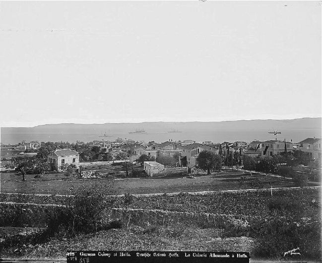 <i>German Colony at Haifa</i>. Click for full size. <i>German Colony at Haifa</i> image. Click for full size.