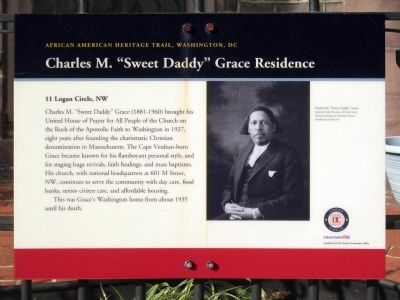 Charles M. “Sweet Daddy” Grace Residence Marker image. Click for full size.
