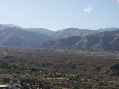 View of the Andes from the monument image. Click for full size.