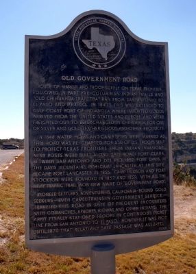 Old Government Road Marker image. Click for full size.