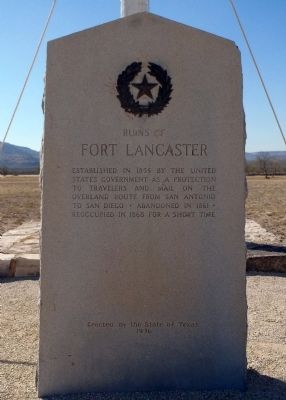 Ruins of Fort Lancaster Marker image. Click for full size.
