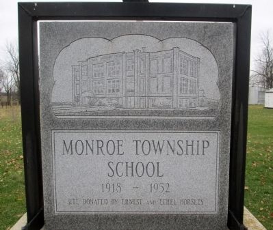 Monroe Township School Marker. Click for full size. Monroe Township School Marker image. Click for full size.