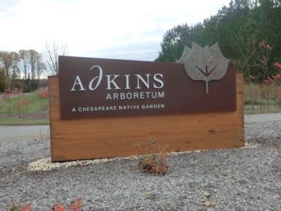 Adkins Arboretum-Sign at the entrance image. Click for full size.