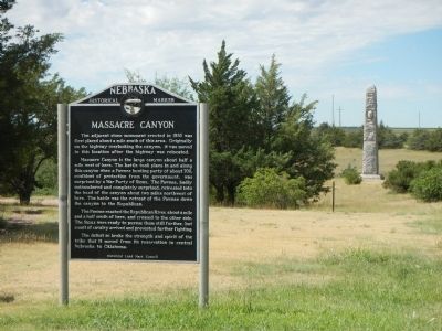 Massacre Canyon Marker image. Click for full size.