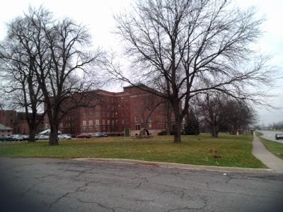Hospital and Marker - from west image. Click for full size.