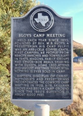 Bloys Camp Meeting Marker. Click for full size. Bloys Camp Meeting Marker image. Click for full size.