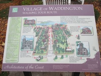 Village of Waddington Marker - Corner of Main & NY 37 image. Click for full size.