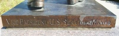 Hubert H. Humphrey Statue Base. Click for full size. Hubert H. Humphrey Statue Base image. Click for full size.