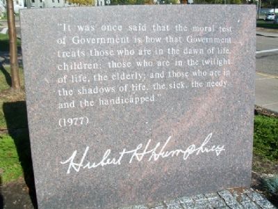 Hubert H. Humphrey Memorial Panel image. Click for full size.