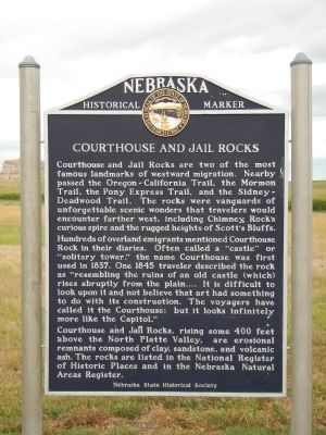 Courthouse and Jail Rocks Marker image. Click for full size.