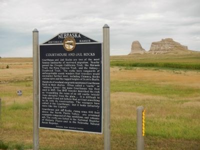 Courthouse and Jail Rocks Marker image. Click for full size.