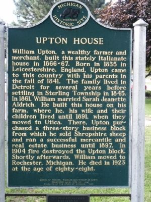 Upton House Marker Reverse image. Click for full size.