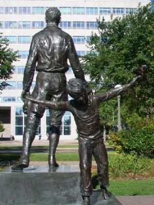 Charles A. Lindbergh: The Boy and the Man Statue. Click for full size. Charles A. Lindbergh: The Boy and the Man Statue image. Click for full size.