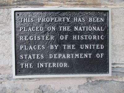 Historic Register Plaque image. Click for full size.