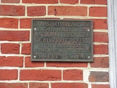 Thomas Hollinshead House Marker image. Click for full size.