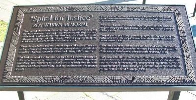 "Spiral for Justice" Roy Wilkins Memorial Marker. Click for full size. "Spiral for Justice" Roy Wilkins Memorial Marker image. Click for full size.