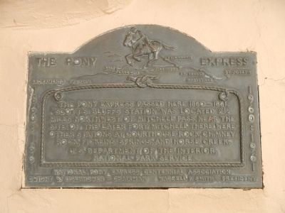 Scott's Bluff Pony Express Station Marker image. Click for full size.