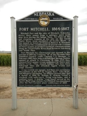 Fort Mitchell, 1864-1867 Marker image. Click for full size.
