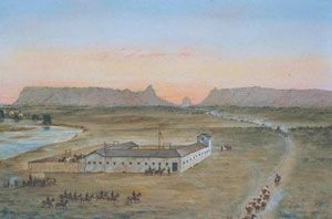 Fort Mitchell by William Henry Jackson image. Click for full size.
