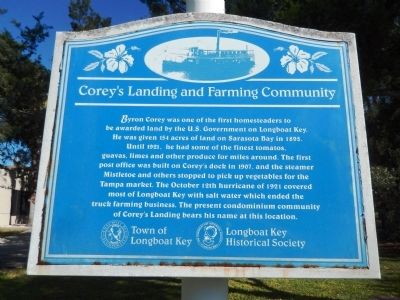 Corey's Landing and Farming Community Marker image. Click for full size.