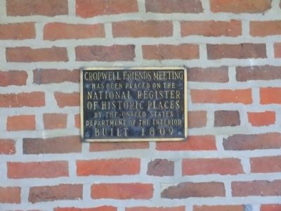 Cropwell Friends Meeting Marker. Click for full size. Cropwell Friends Meeting Marker image. Click for full size.