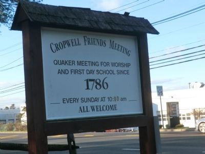 Cropwell Friends Meeting-Sign on the Corner. Click for full size. Cropwell Friends Meeting-Sign on the Corner image. Click for full size.