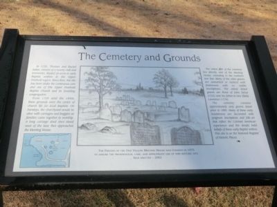 Ye Olde Yellow Meeting House-The Cemetery and Grounds Marker. Click for full size. Ye Olde Yellow Meeting House-The Cemetery and Grounds Marker image. Click for full size.