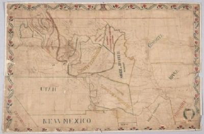 Father De Smet's map of the territories assigned to plains Indian tribes, 1851. image. Click for full size.