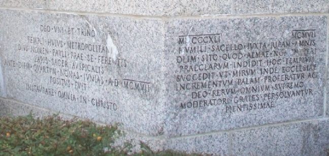 Cathedral of Saint Paul Cornerstone. Click for full size. Cathedral of Saint Paul Cornerstone image. Click for full size.