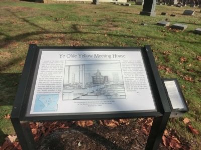 Ye Olde Yellow Meeting House Marker. Click for full size. Ye Olde Yellow Meeting House Marker image. Click for full size.