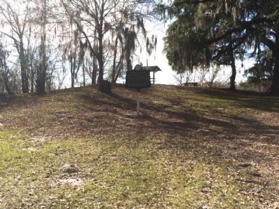 Nicolls' Outpost was atop this Indian mound image. Click for full size.