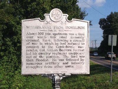 Withdrawal From Donelson Marker image. Click for full size.