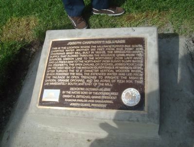 Joseph Chapman’s Millrace Marker. Click for full size. Joseph Chapman’s Millrace Marker image. Click for full size.