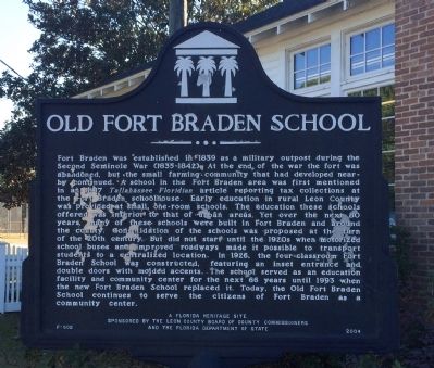 Old Fort Braden School Marker image. Click for full size.