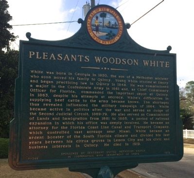 Pleasants Woodson White Marker image. Click for full size.