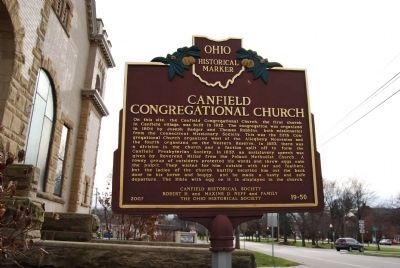 Canfield Congregational Church Marker. Click for full size. Canfield Congregational Church Marker image. Click for full size.