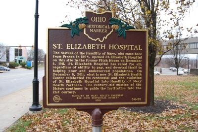 St. Elizabeth Hospital Marker. Click for full size. St. Elizabeth Hospital Marker image. Click for full size.