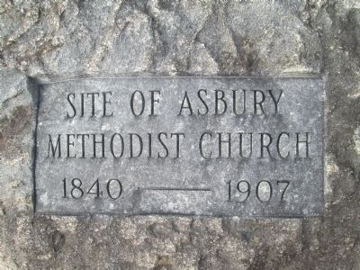 Asbury Methodist Church Marker image. Click for full size.