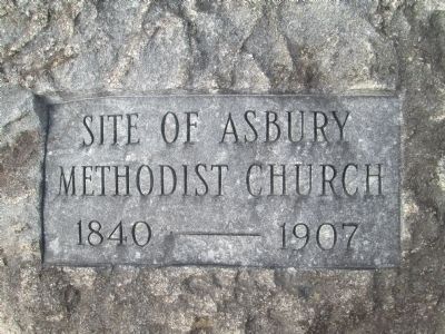 Asbury Methodist Church Marker. Click for full size. Asbury Methodist Church Marker image. Click for full size.