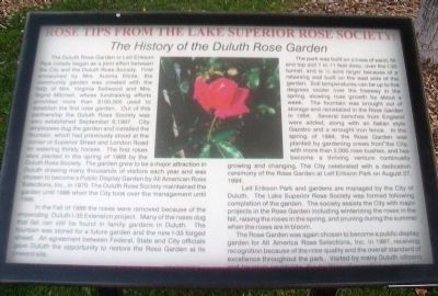 The History of the Duluth Rose Garden Marker image. Click for full size.